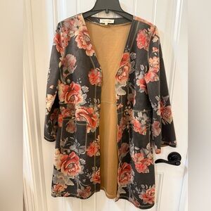 Solitaire Floral Jacket - Black and Red